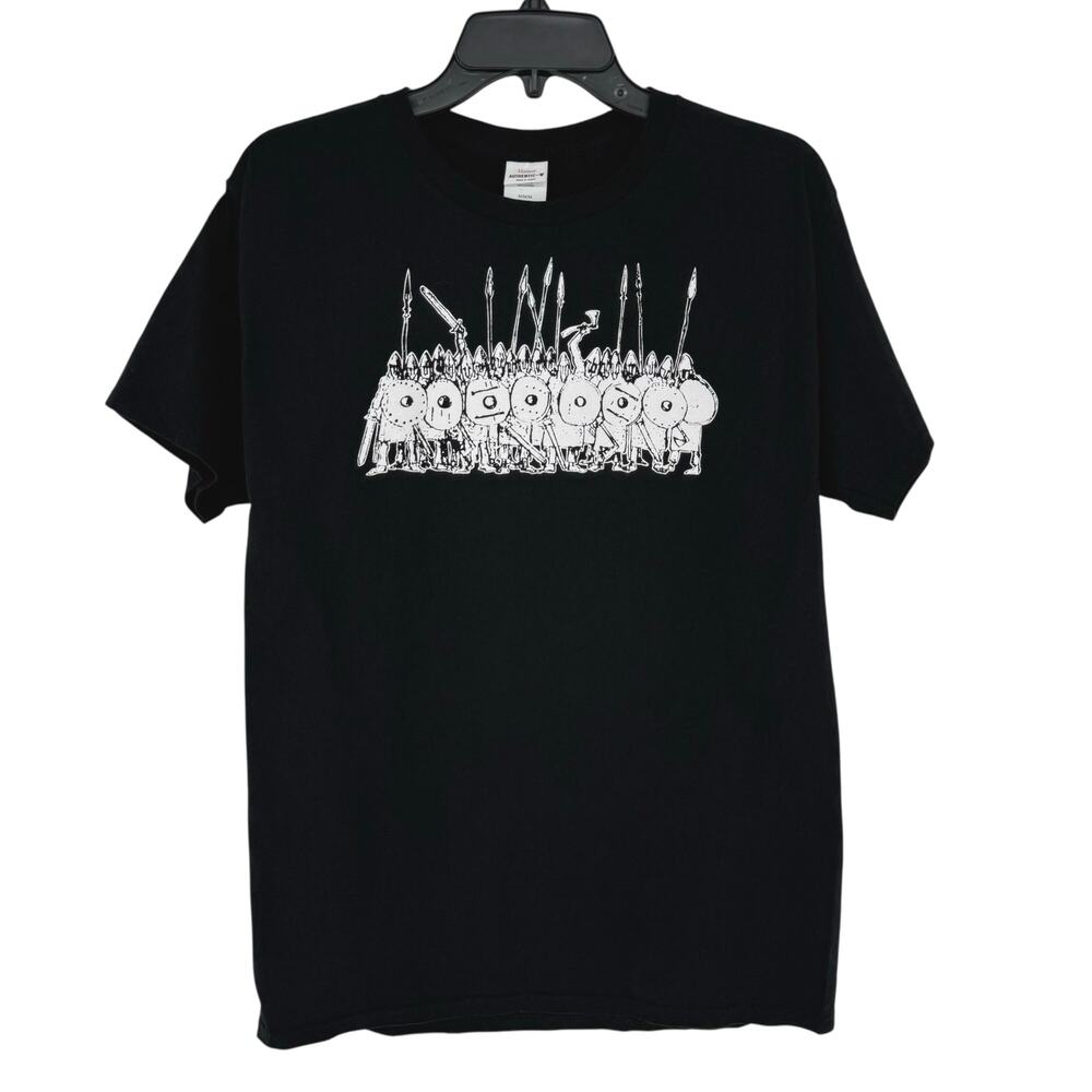 Vintage Viking World Tour Graphic T-Shirt Hanes Men’s M Black